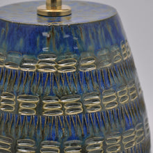 Load image into Gallery viewer, Blue &amp; Gold Bedside Lamp
