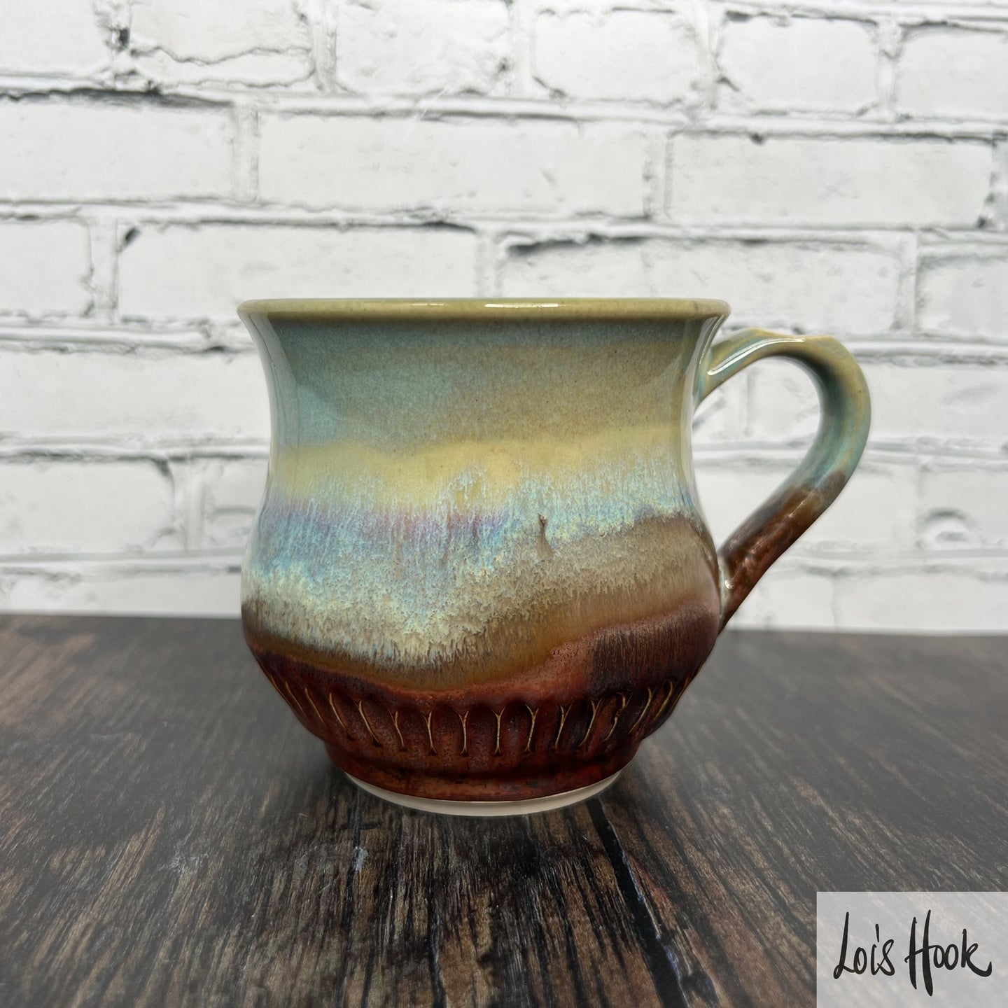 Turquoise and Copper Mug 15 fl oz