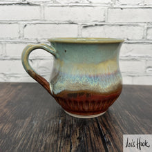 Load image into Gallery viewer, Turquoise and Copper Mug 15 fl oz
