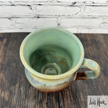 Load image into Gallery viewer, Turquoise and Copper Mug 15 fl oz
