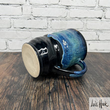 Load image into Gallery viewer, Black &amp; Blue Moonlit Seascape Glaze Mug 18 fl oz (532 ml)
