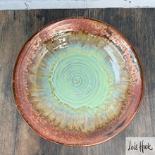 Load image into Gallery viewer, Turquoise and Copper Fruit Bowl 30cm
