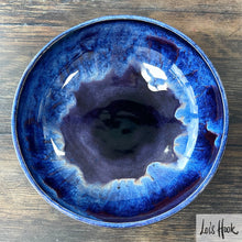 Load image into Gallery viewer, Black &amp; Blue Midnight Glaze Fruit Bowl 21cm
