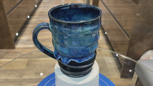 Load and play video in Gallery viewer, Black &amp; Blue Moonlit Seascape Glaze Mug 18 fl oz (532 ml)
