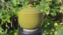 Load and play video in Gallery viewer, Olive Green Pot with Lid 9.5cm
