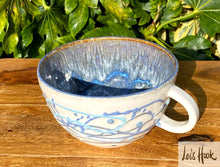 Load image into Gallery viewer, Blue and White Mug 15 fl oz
