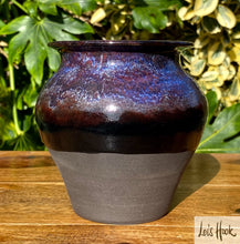 Load image into Gallery viewer, Blue and Matte Grey Vase 11cm
