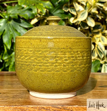 Load image into Gallery viewer, Olive Green Pot with Lid 9.5cm
