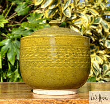 Load image into Gallery viewer, Olive Green Pot with Lid 9.5cm
