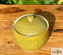 Load image into Gallery viewer, Olive Green Pot with Lid 9.5cm
