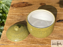 Load image into Gallery viewer, Olive Green Pot with Lid 9.5cm
