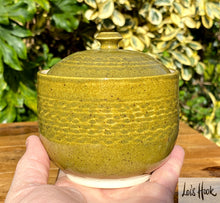 Load image into Gallery viewer, Olive Green Pot with Lid 9.5cm
