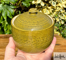 Load image into Gallery viewer, Olive Green Pot with Lid 9.5cm
