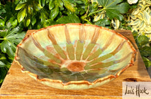 Load image into Gallery viewer, Sand Yellow and Copper Fruit Bowl 24cm
