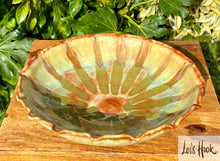 Load image into Gallery viewer, Sand Yellow and Copper Fruit Bowl 24cm
