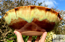 Load image into Gallery viewer, Sand Yellow and Copper Fruit Bowl 24cm
