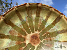 Load image into Gallery viewer, Sand Yellow and Copper Fruit Bowl 24cm
