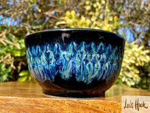 Load image into Gallery viewer, Black and Blue Cereal Bowl 13cm
