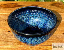 Load image into Gallery viewer, Black and Blue Cereal Bowl 13cm
