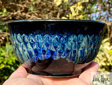 Load image into Gallery viewer, Black and Blue Cereal Bowl 13cm
