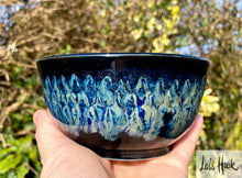 Load image into Gallery viewer, Black and Blue Cereal Bowl 13cm
