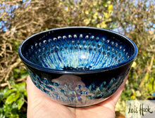 Load image into Gallery viewer, Black and Blue Cereal Bowl 13cm
