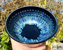 Load image into Gallery viewer, Black and Blue Cereal Bowl 13cm
