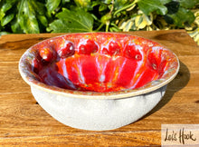 Load image into Gallery viewer, Red and White Cereal Bowl 15cm
