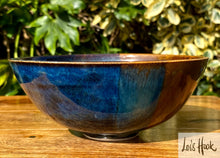 Load image into Gallery viewer, Blue and Copper Fruit Bowl 15cm
