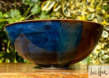 Load image into Gallery viewer, Blue and Copper Fruit Bowl 15cm
