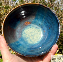 Load image into Gallery viewer, Blue and Copper Fruit Bowl 15cm
