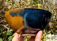 Load image into Gallery viewer, Blue and Copper Fruit Bowl 15cm
