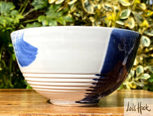 Load image into Gallery viewer, White and Blue Cereal Bowl 13.5cm
