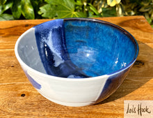 Load image into Gallery viewer, White and Blue Cereal Bowl 13.5cm
