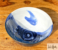 Load image into Gallery viewer, White and Blue Cereal Bowl 13.5cm
