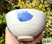 Load image into Gallery viewer, White and Blue Cereal Bowl 13.5cm
